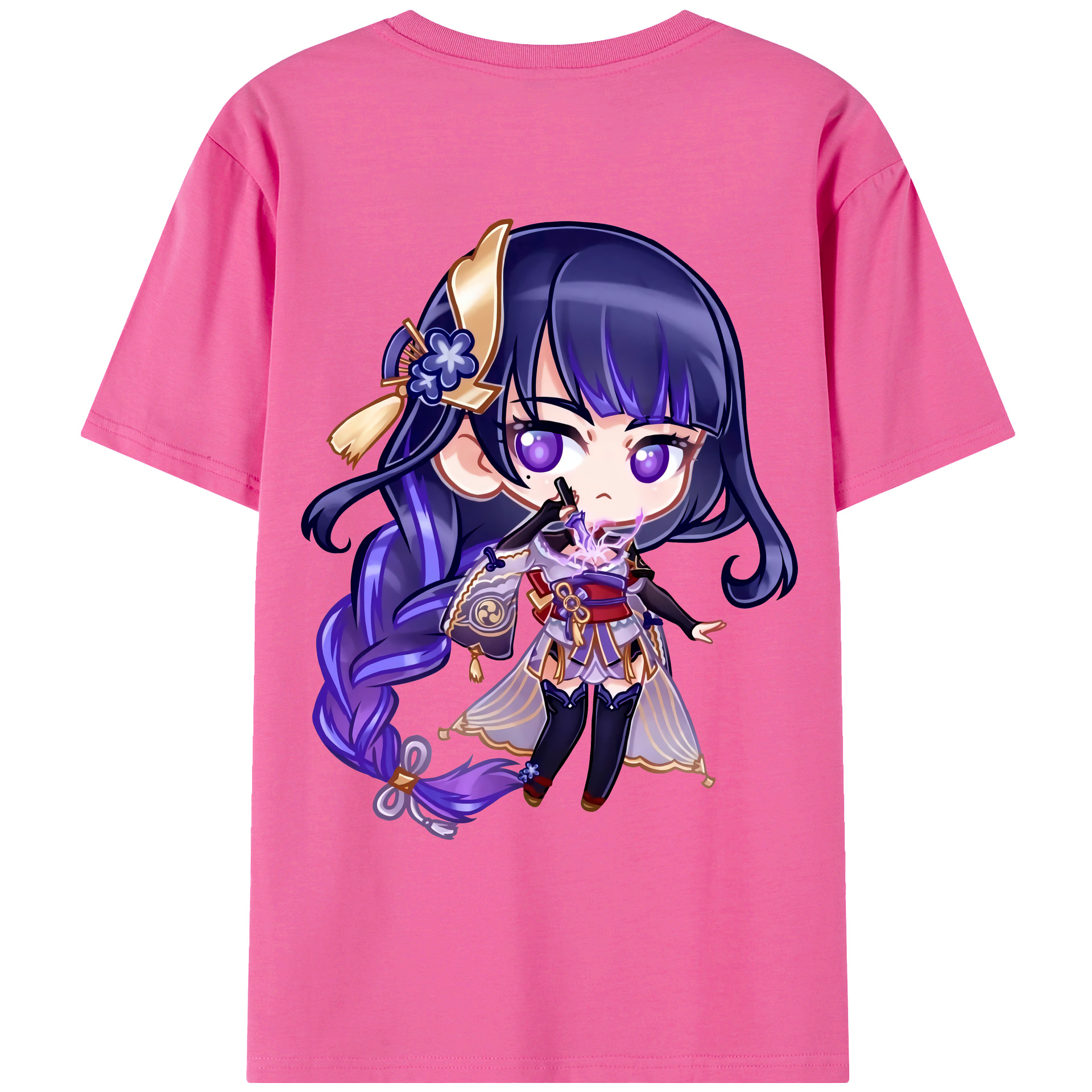 げんし神 雷電将軍 らいでんしょうぐん genshin Raiden Shogun レディース半袖Tシャツ(バックプリント)